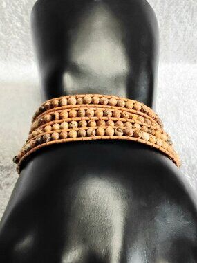 BNWOT 3/$25 Florence Scovel 36" Solid Wood Beads Wrap Bracelet Fashion Jewelery!